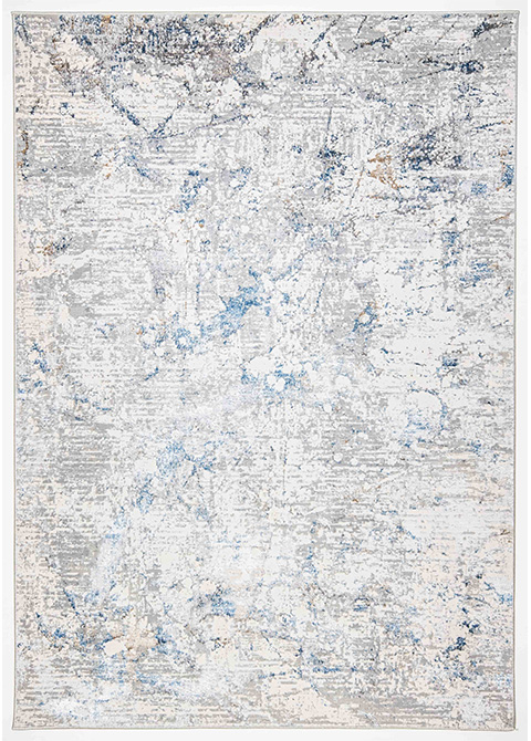 Tapete Abstracto Neutro con Detalles en Azul para Interiores