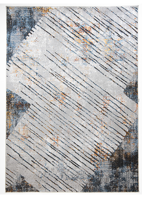 Tapete Moderno Gris con Diseño de Líneas en Gris Oscuro Colección ADARA