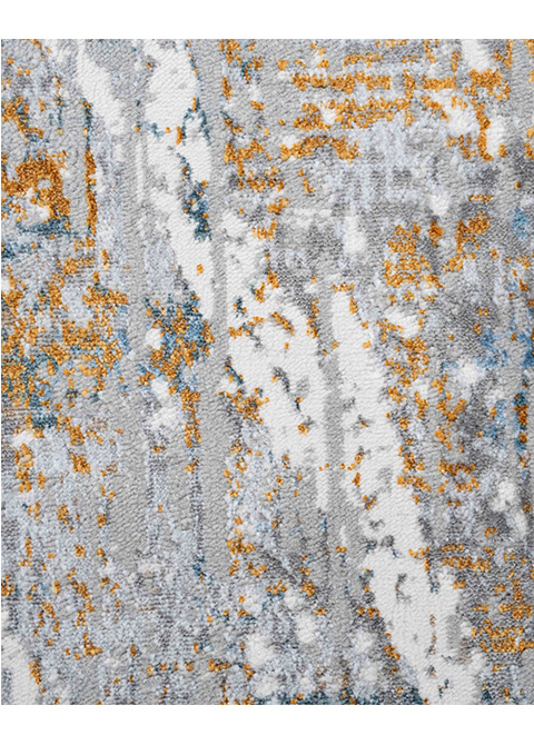 Tapete Moderno Gris con Diseño Abstracto en Dorado Colección ADARA - Vista alternativa