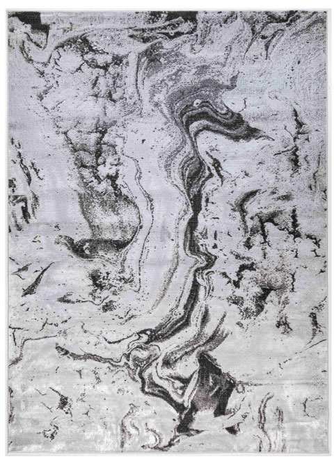 Tapete Moderno Gris con Diseño Abstracto en Gris Oscuro AYDA