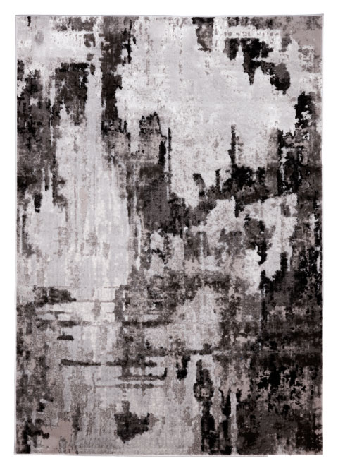 Tapete Moderno Gris con Diseño Abstracto en Gris Oscuro AYDA