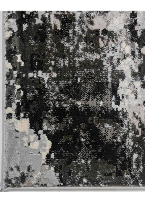 Tapete Moderno Gris con Diseño Abstracto en Gris Oscuro Colección AYDA - Vista alternativa