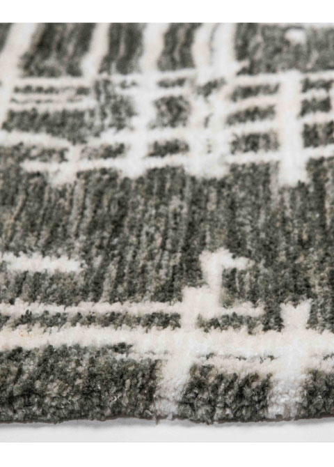 Tapete Moderno Neutro con Diseño Geométrico en Gris Oscuro BALLY - Vista alternativa