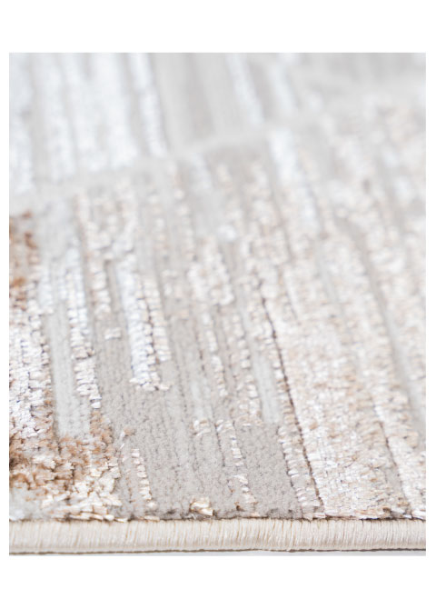 Tapete Moderno Neutro con Diseño Geométrico en Cafe Baltea - Vista alternativa