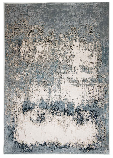 Tapete Abstracto Azul con Diseño Difuminado en Neutro