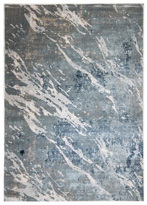 Tapete Moderno Azul con Diseño Abstracto en Neutro Colección BELMA