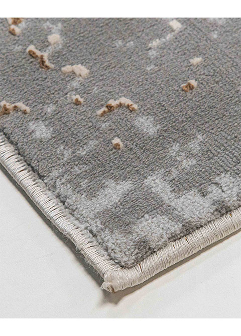 Tapete Abstracto Gris con Diseño de Mármol en Beige Colección BESNI - Vista alternativa