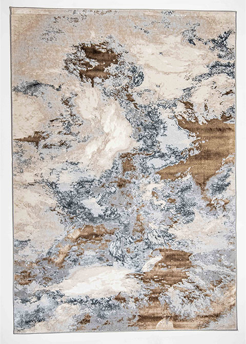 Tapete Moderno Neutro con Diseño Abstracto en Cafe