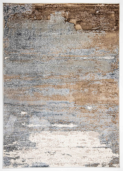 Tapete Moderno Cafe con Diseño Abstracto en Gris, Colección BESNI