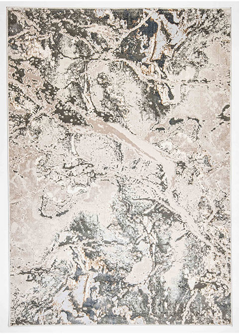 Tapete Abstracto Neutro con Diseño Marmoleado en Gris Oscuro