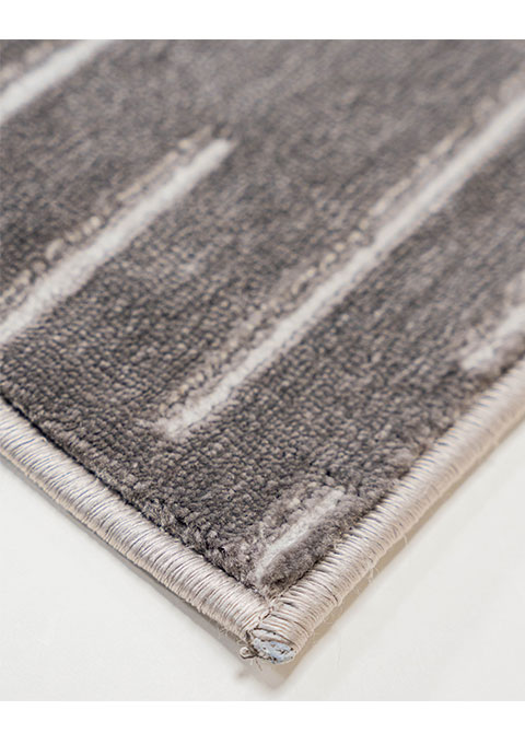 Tapete Moderno Gris con Diseño de Líneas Sutiles en Blanco - Vista alternativa