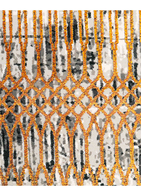 Tapete Abstracto Neutro con Diseño Geométrico en Dorado Colección CIVITA - Vista alternativa