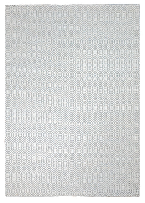 Tapete Texturizado Neutro con Diseño de Puntos en Azul