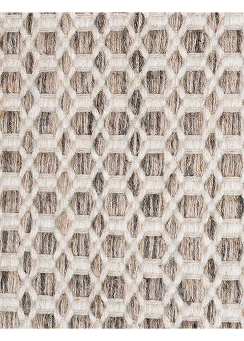 Tapete Moderno Neutro con Diseño Texturizado Circular en Gris - Vista alternativa