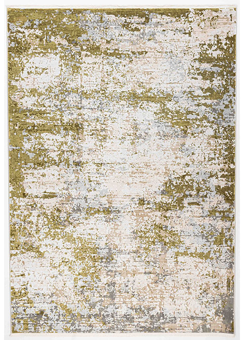 Tapete Moderno Neutro con Diseño Abstracto en Verde