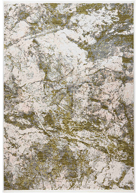 Tapete Moderno Neutro con Diseño Abstracto en Verde