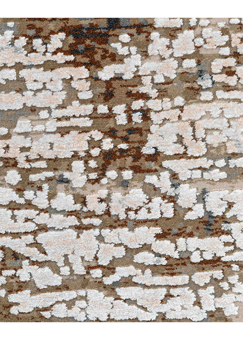 Tapete Moderno Beige con Diseño Abstracto en Gris Oscuro - Vista alternativa