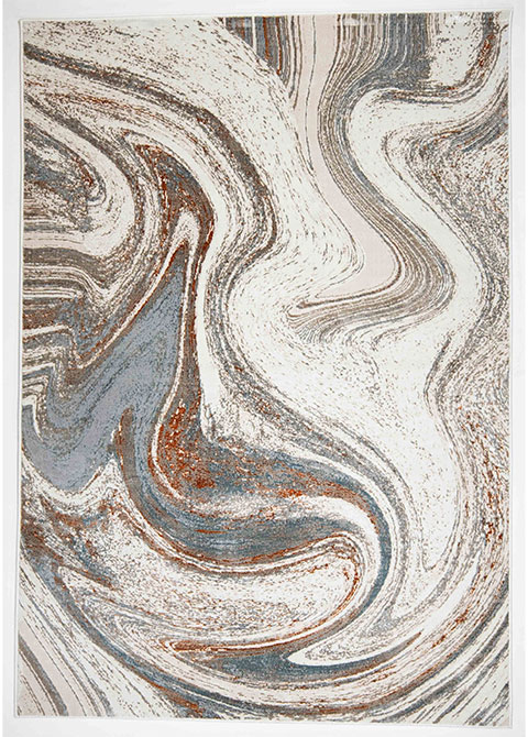 Tapete Moderno Neutro con Diseño Abstracto en Cafe