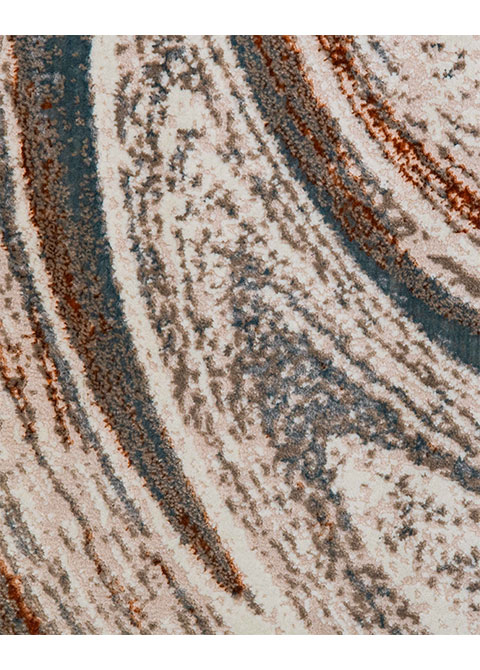 Tapete Moderno Neutro con Diseño Abstracto en Cafe - Vista alternativa