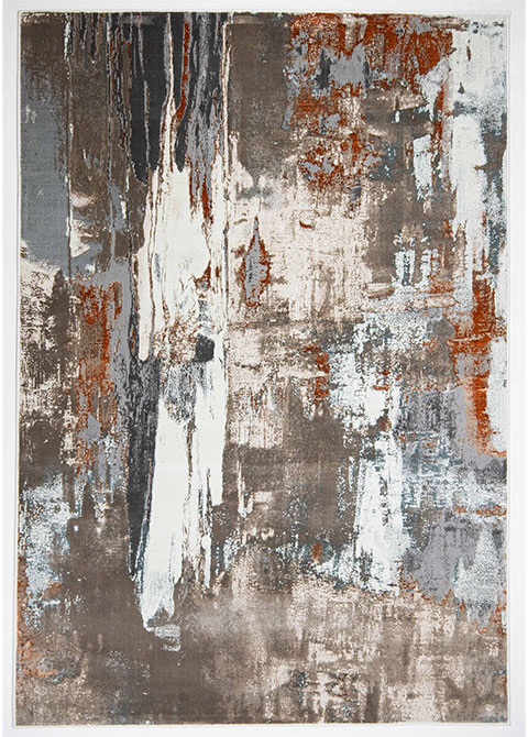 Tapete Abstracto Cafe con Diseño Artístico en Gris