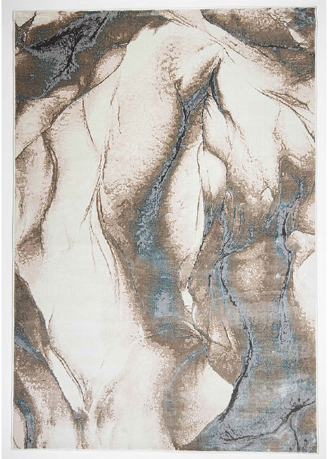 Tapete Moderno Neutro con Diseño Abstracto en Café