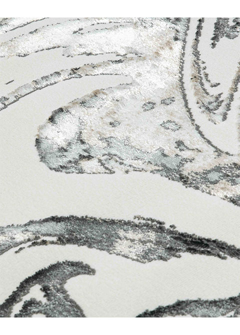 Tapete Moderno Neutro con Diseño Abstracto en Gris Oscuro - Vista alternativa