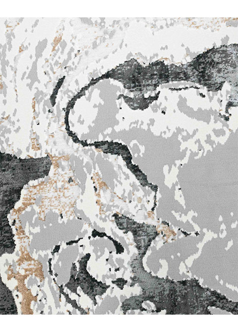 Tapete Moderno Gris con Diseño Abstracto en Gris Oscuro - Vista alternativa