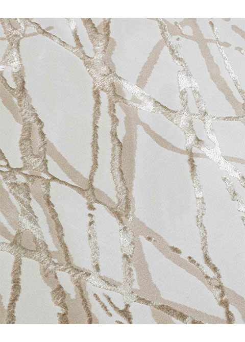 Tapete Moderno Neutro con Diseño Abstracto en Cafe - Vista alternativa