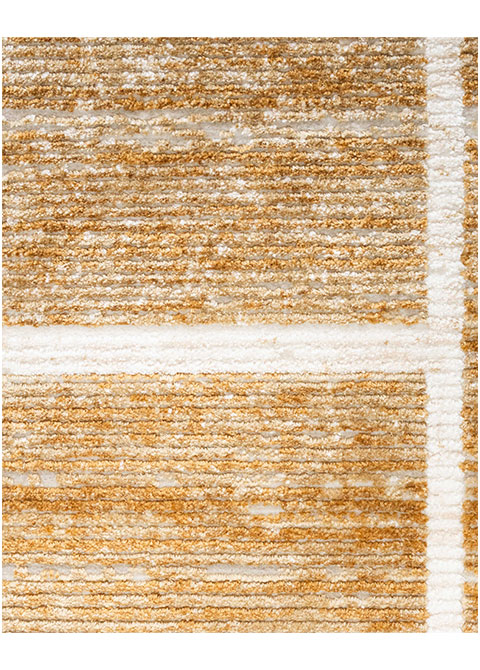 Tapete Moderno Neutro con Diseño Geométrico en Dorado - Vista alternativa