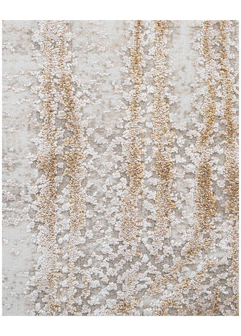 Tapete Moderno Neutro con Diseño Abstracto en Cafe Colección Fiora - Vista alternativa