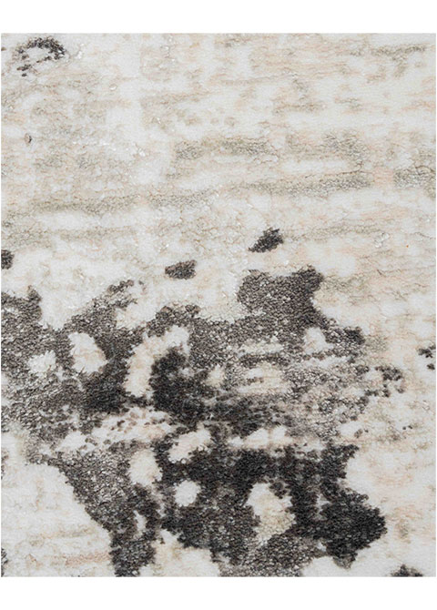 Tapete Moderno Neutro con Diseño Abstracto en Gris Oscuro Colección FIORA - Vista alternativa