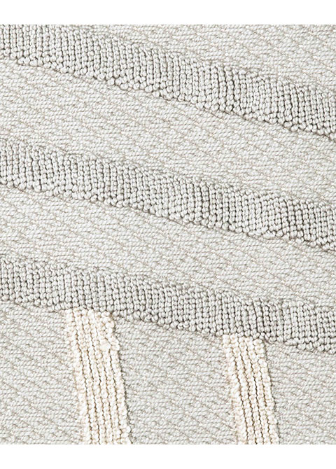 Tapete Moderno Gris con Diseño Geométrico en Neutro, Colección FORZA - Vista alternativa