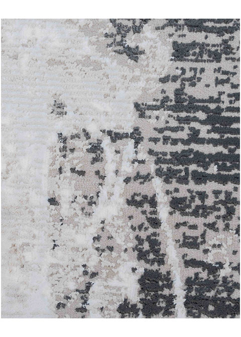 Tapete Moderno Neutro con Diseño Abstracto en Gris Oscuro Colección Gamze - Vista alternativa