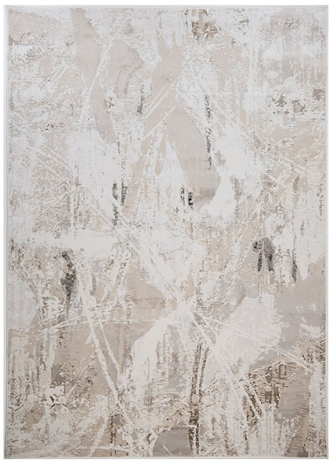 Tapete Moderno Neutro con Diseño Abstracto en Gris