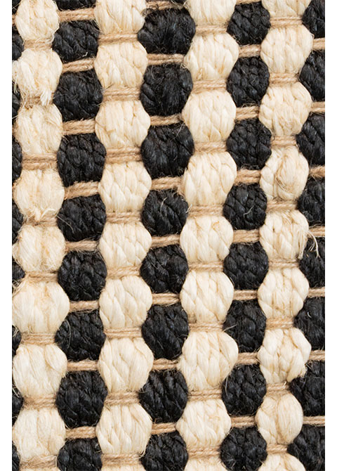 Tapete Moderno Beige con Diseño de Puntos en Gris Oscuro - Vista alternativa