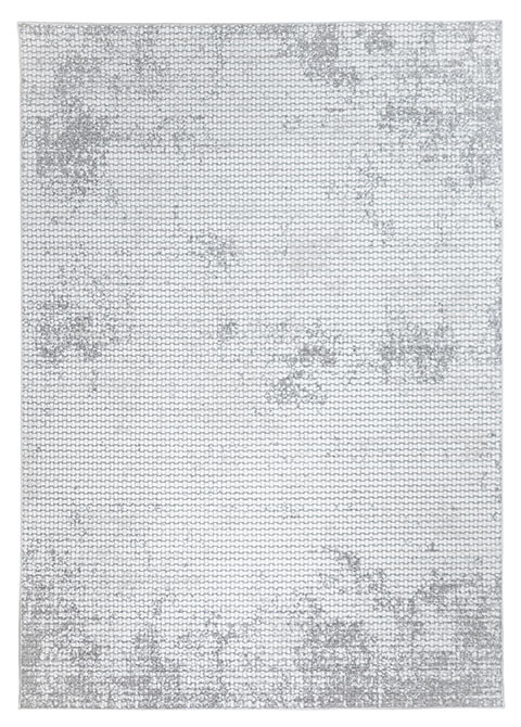 Tapete Moderno Gris con Diseño Texturizado en Plata Colección GIADA