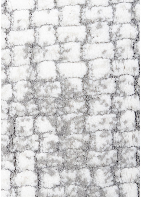 Tapete Moderno Gris con Diseño Texturizado en Plata Colección GIADA - Vista alternativa