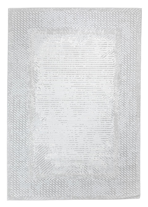 Tapete Moderno Gris con Diseño Geométrico Texturizado, Colección GIADA