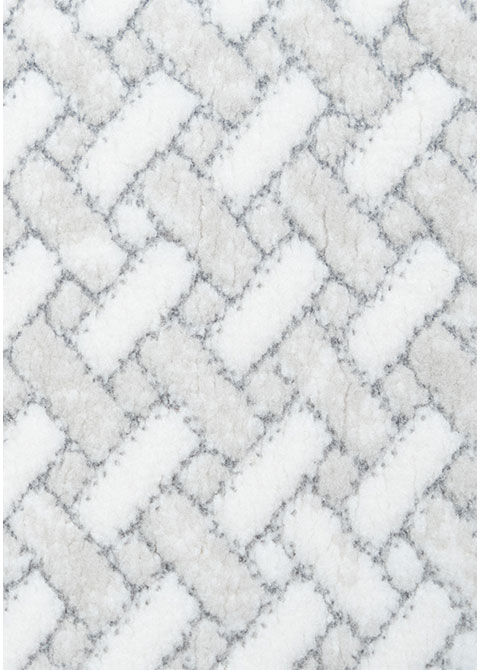 Tapete Moderno Gris con Diseño Geométrico Texturizado, Colección GIADA - Vista alternativa