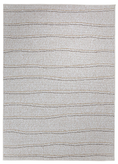 Tapete Moderno Neutro con Diseño Lineal en Gris Oscuro y Bronce Colección GILMA