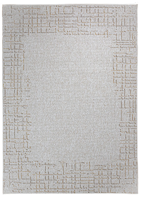 Tapete Moderno Neutro con Diseño de Líneas en Bronce Colección GILMA