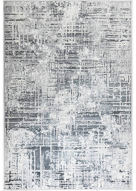 Tapete Moderno Gris con Diseño Abstracto en Gris Oscuro Colección GRETA