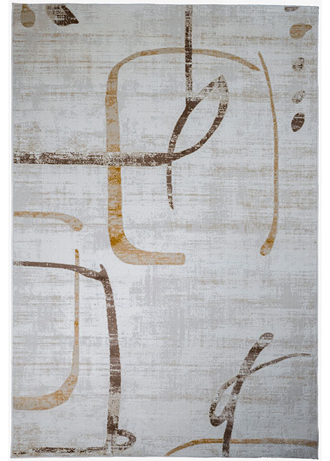 Tapete Moderno Neutro con Diseño Abstracto en Café Colección GEDIZ