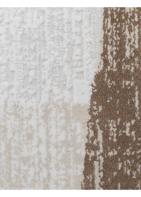 Tapete Moderno Neutro con Diseño Abstracto en Cafe - Vista alternativa