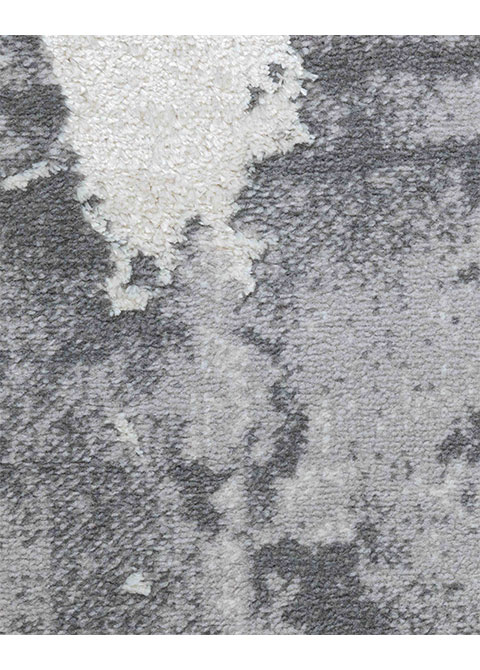 Tapete Moderno Gris con Textura Abstracta en Blanco Roto - Vista alternativa