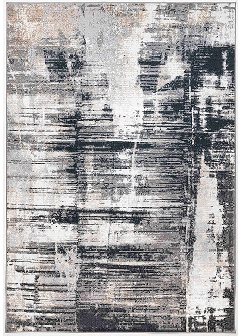 Tapete Moderno Gris con Diseño Abstracto en Gris Oscuro JASMINE