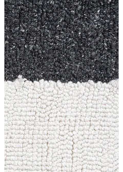 Tapete Moderno Neutro con Diseño Geométrico en Gris Oscuro - Vista alternativa