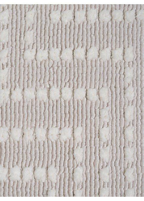 Tapete Moderno Gris con Diseño Geométrico Abstracto en Blanco - Vista alternativa