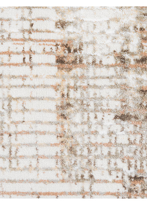 Tapete Moderno Neutro con Diseño Abstracto en Cafe Colección LAILA - Vista alternativa