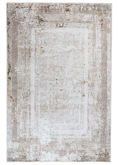 Tapete Moderno Neutro con Diseño Abstracto en Cafe Colección LAILA